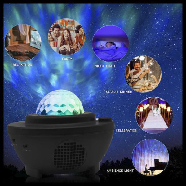 Star Projector Galaxy Light with Bluetooth Speaker, Multiple Colors Dynamic