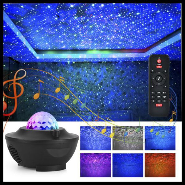 Star Projector Galaxy Light with Bluetooth Speaker, Multiple Colors Dynamic