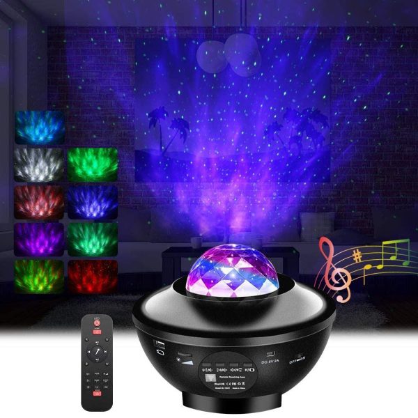 Star Projector Galaxy Light with Bluetooth Speaker, Multiple Colors Dynamic