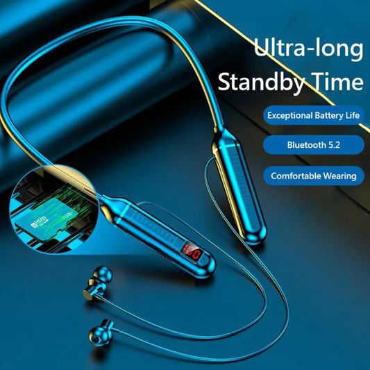 Bluetooth Neckband Magnetic Earphones Sport Running Earbuds Waterproof Bluetooth 5.2 Headset With Mic, SM Trader